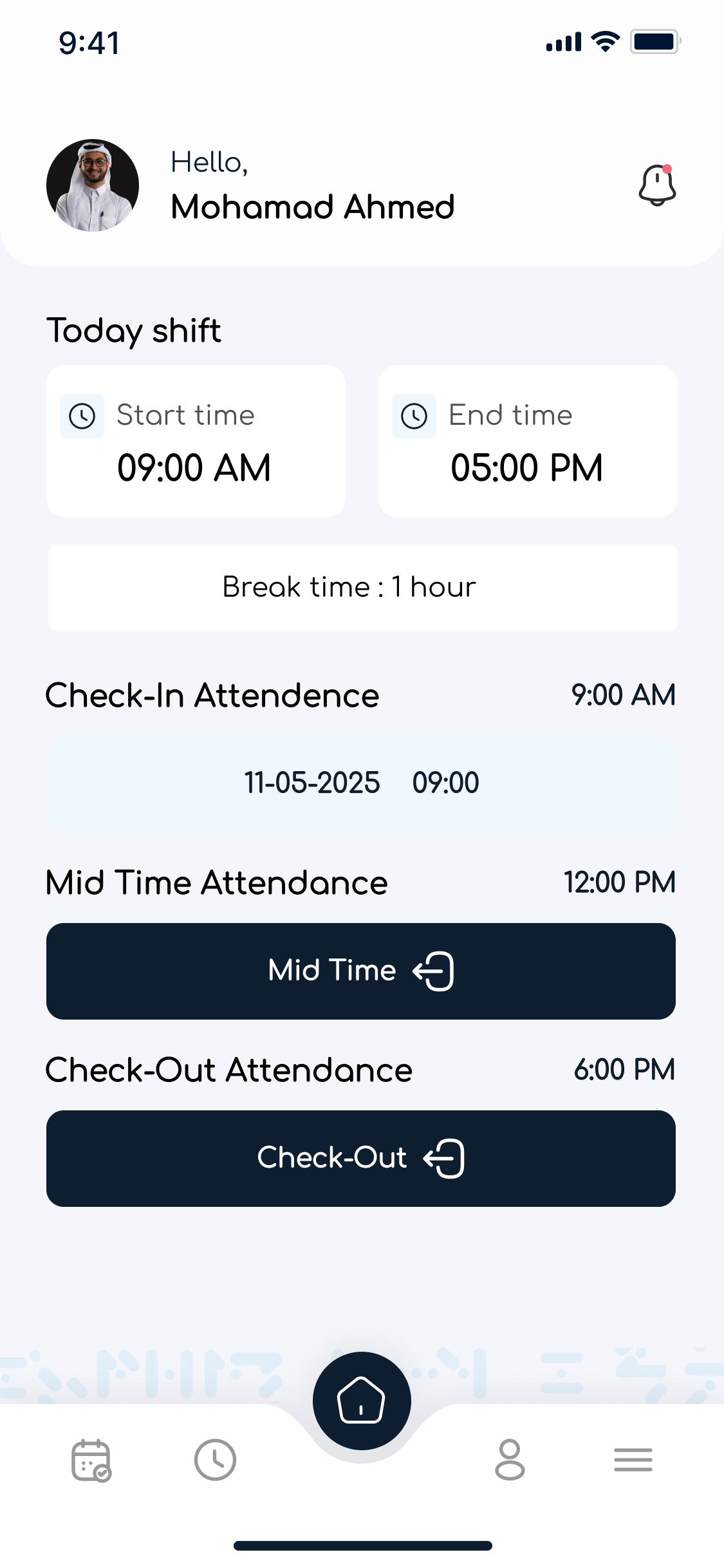 Attendance-history